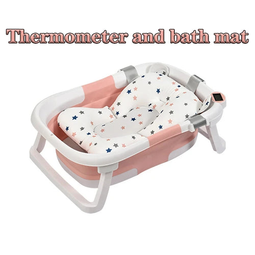 Real-time Temperature Silicone Baby Take A Bath Bathtub Non-Slip Foot