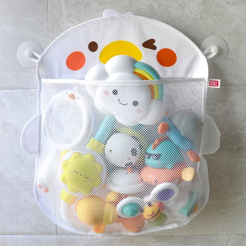 Baby Bath Toys Cute Duck Dinosaur Mesh Net Storage Bag Strong Suction