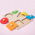 Load image into Gallery viewer, Montessori Colorful Geometry Grasping Board Wooden Toys Pegged Grab
