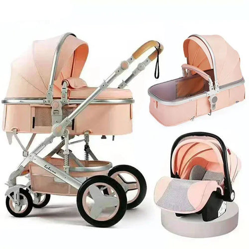 baby stroller 3 in 1with car seat,luxury baby carriage two-way