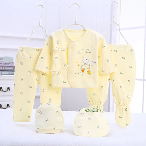 5Piece Sets Spring Baby Girl Boy Clothes Casual Cartoon Cute Print