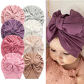 Load image into Gallery viewer, Solid Ribbed Bunny Knot Turban Hats for Baby Boys Girls Beanies
