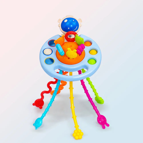 Cartoon Duck Astronaut Pull String Montessori Activity Development