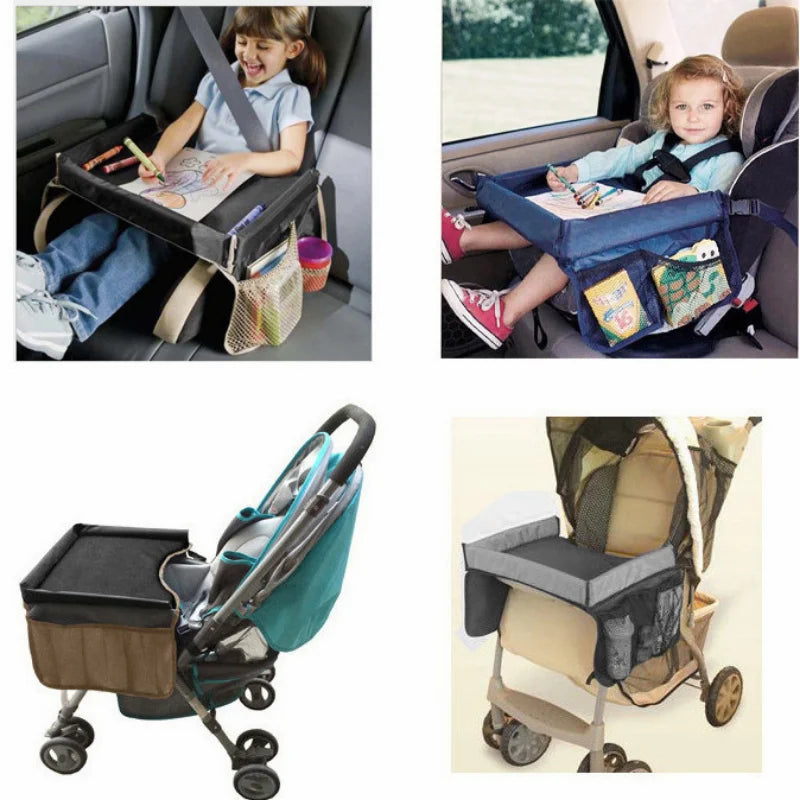 Dining Car Table for Kids Baby Kids Car Tray Plates Portable