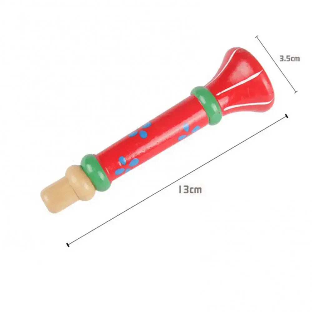 Wooden Trumpet Children Toy Horn Whistle Musical Instrument for Kids