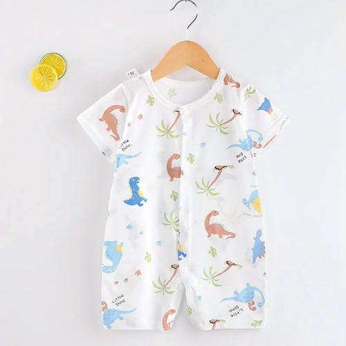 Newborn Boy Girl Summer Cotton Clothes Baby Short-Sleeved Thin Romper