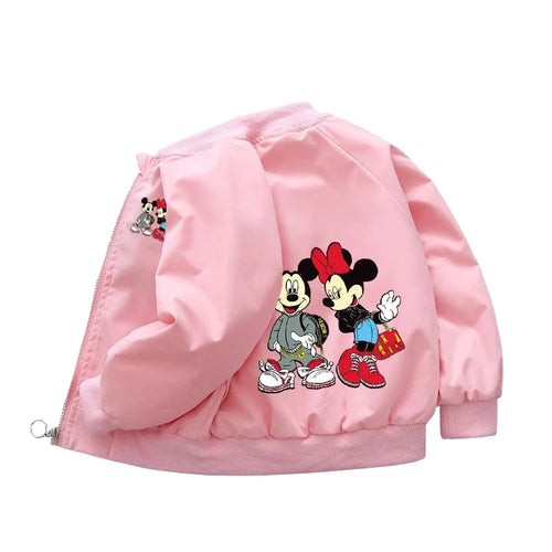 Spring Baby Boys Girls Coats Cartoon Mickey Mouse Hoodies Jacket For