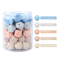 Load image into Gallery viewer, 10pcs Hexagon Silicone Beads Pearl 14mm DIY Pacifier Clip Chain
