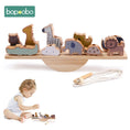 Load image into Gallery viewer, Baby Animal Threading Seesaw Toys Wooden Stacking Toys Blocks Game
