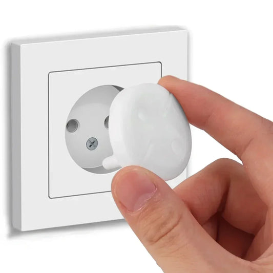 White Electrical Safety Socket Protective Cover Baby Care Safe Guard