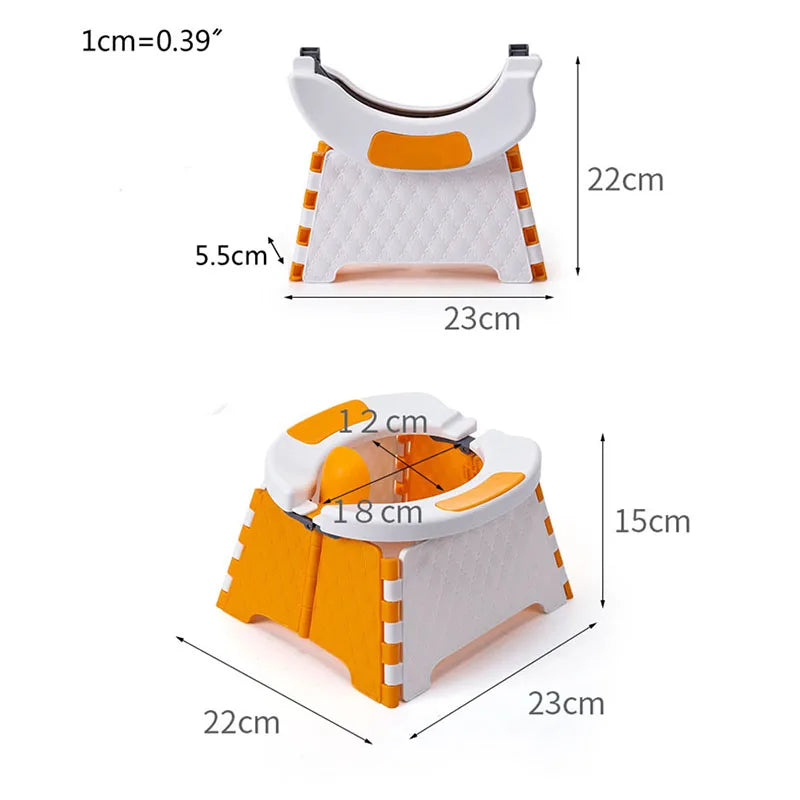 Baby Potty Training Seat Kids Toddler Outdoor Portable Folding Toilet