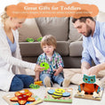 Load image into Gallery viewer, Wooden 3D Toys Puzzle Cartoon Animals Early Learning Cognition
