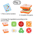 Load image into Gallery viewer, Montessori Wooden Hamburg Sandwich Stacking Toys With Order Cards Fine
