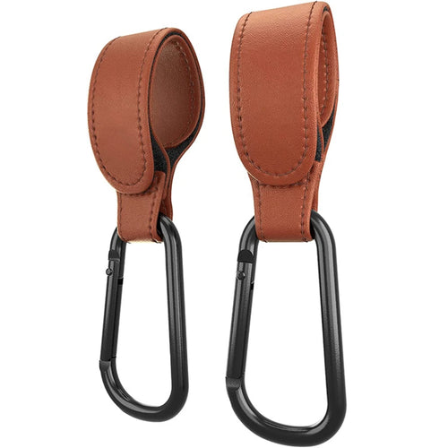 1/2pcs PU Leather Baby Bag Stroller Hook Pram Rotate 360 Degree