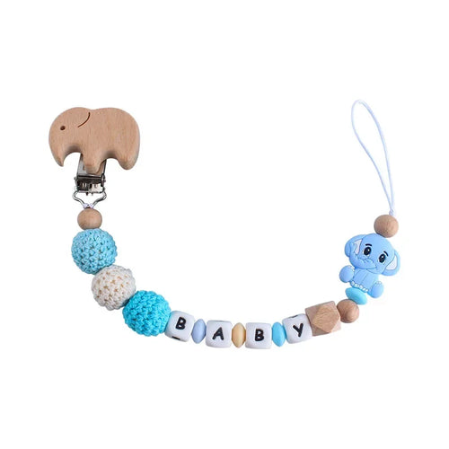 Personalized Name Baby Pacifier Clips Cartoon Toddler Soother