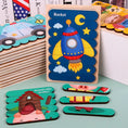 Load image into Gallery viewer, Animal Wooden Puzzle 3D Double-sided Puzzles For Kids Story Jigsaw
