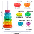 Load image into Gallery viewer, Montessori Rotating Rainbow Tower Baby Stacking Puzzle Toys Safety and
