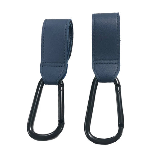 1/2pcs PU Leather Baby Bag Stroller Hook Pram Rotate 360 Degree