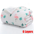 Load image into Gallery viewer, Baby Bath Towel Cartoon Print 6-layer Newborn Towel Cotton Blankets
