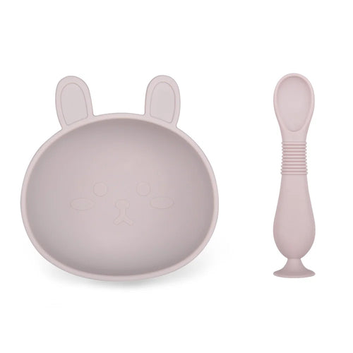 BPA Free 2Pcs/1Set Silicone Baby Feeding Bowl Silicone Dishes for Baby