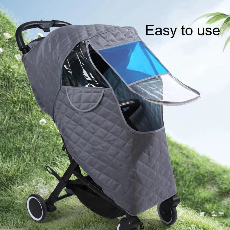 Universal Waterproof Winter Thicken RainCover Pushchairs Raincoat Full