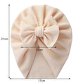 Load image into Gallery viewer, Solid Textured Ribbed Turban Baby Hats Bow Topknot Caps for Newborn
