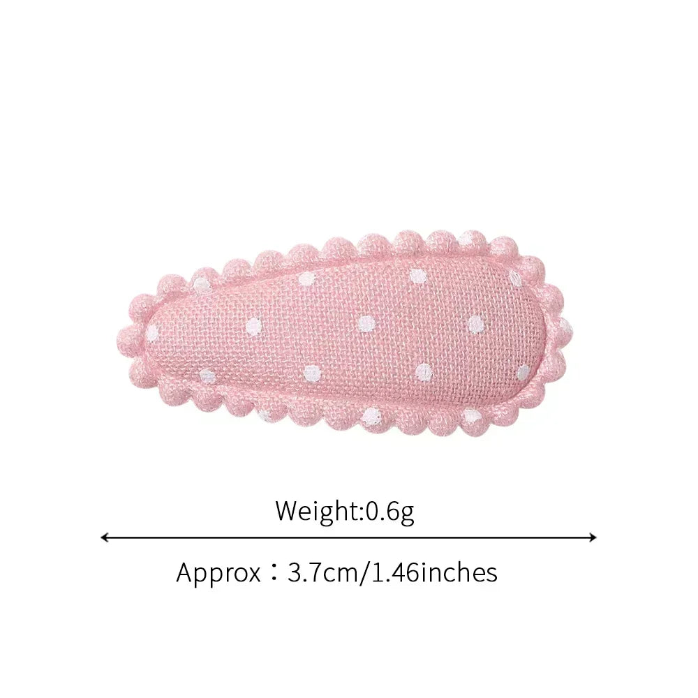 10/20Pcs Cotton Print Hair Clip Hairpin for Girl Fabric Plaid Mini BB