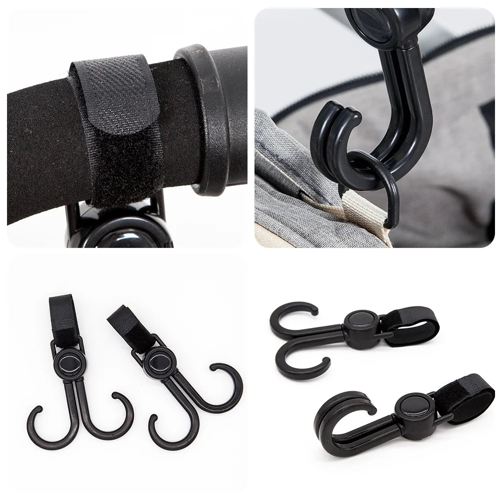 2Pcs/Set Hooks For Stroller Car Shopping Cart Hooks Baby Stroller