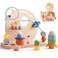 Load image into Gallery viewer, Montessori Toys Baby Wooden Aviation-themed Beaded Planet Toys
