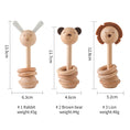 Load image into Gallery viewer, 1pc Baby Rattles Toys Beech Wooden Animal Rattles Music Hand Bells
