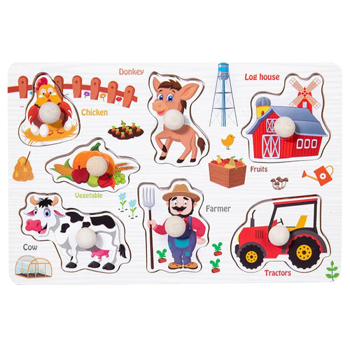 Baby Wooden Puzzles Montessori Toys 1 2 Years Toddler Toys Hand Grab