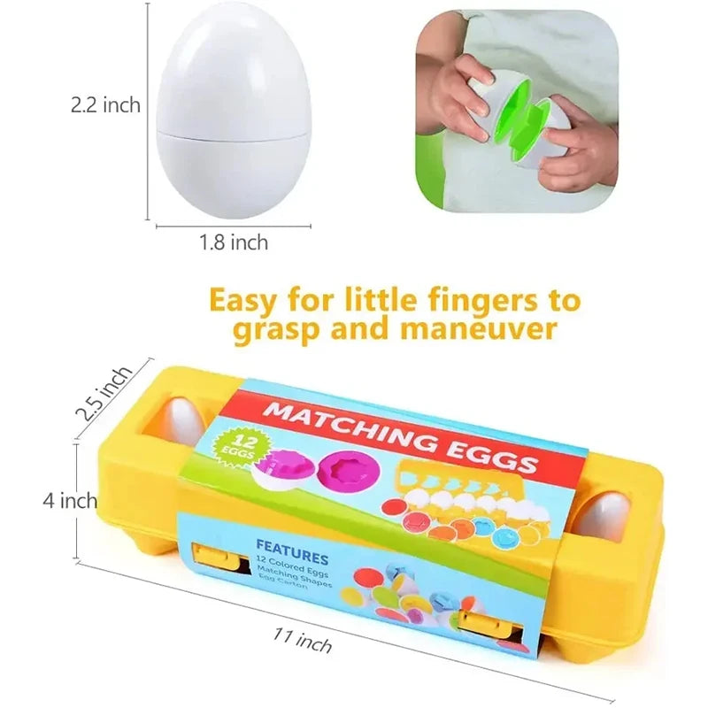 Baby Smart Eggs Montessori Toys 2 Years Toddler Learning Educational