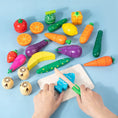 Load image into Gallery viewer, Simulation Kitchen Pretend Play Toy Magnetic Wooden Cutting Fruits
