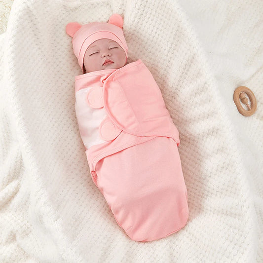 Newborn Sleeping Bag Cotton Baby Swaddle Wrap Adjustable Newborn