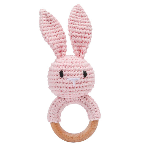 1pc Baby Animal Crochet Rattle 0 12 Months Baby Toys Mother Kids