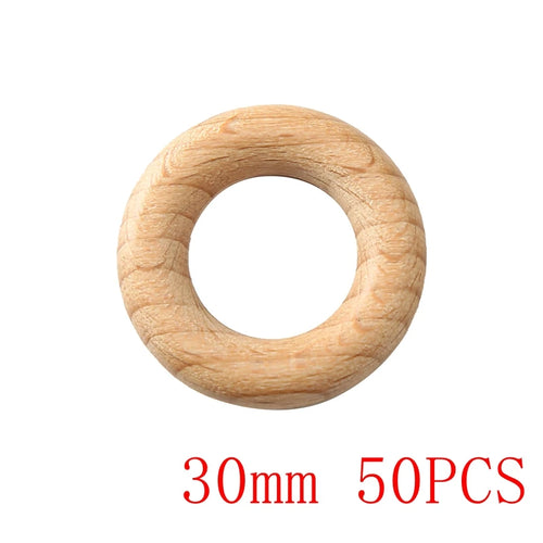 Let‘s Make 50pcs  Wooden Rings DIY Customize Logo 98/70/55/40mm Smooth