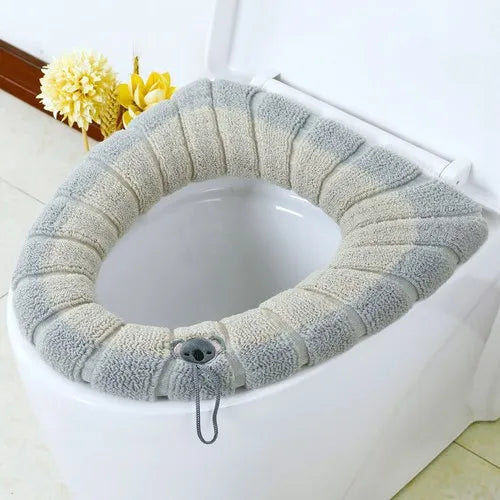 Universal Toilet Seat Cover Winter Warm Soft WC Mat Bathroom Washable