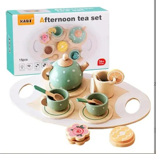 Wooden Children Play Home Early Education Simulation Afternoon Tea