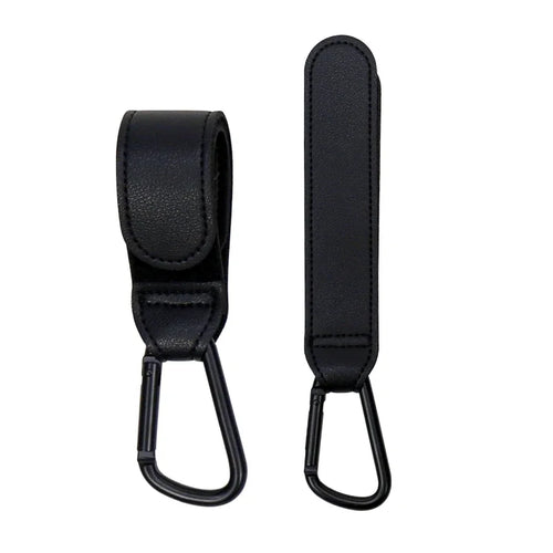 1/2pcs PU Leather Baby Bag Stroller Hook Pram Rotate 360 Degree