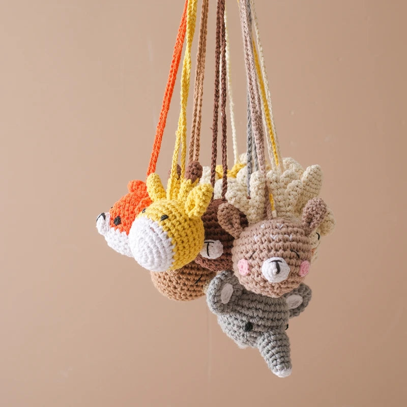 1pc Baby Animal Crochet Rattle 0 12 Months Baby Toys Mother Kids