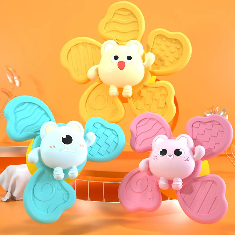 Baby Bath Toys Funny Bathing Sucker Spinner Suction Cup Cartoon