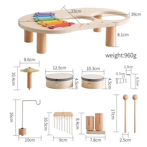 Kids Wooden Montessori Toy Set Children Coffee Machine Kitchen Toys