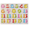 Load image into Gallery viewer, Baby Wooden Grab Board Number Letter Shape Recognition Puzzle Children
