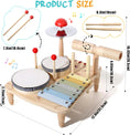 Load image into Gallery viewer, Wooden Xylophone Drum Set For Toddlers,Montessori Baby Musical
