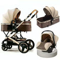 Load image into Gallery viewer, baby stroller 3 in 1with car seat,luxury baby carriage two-way
