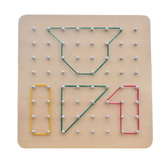 Wooden Geometry Puzzle Nail Board Graphics Geometric Creative Math