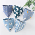 Load image into Gallery viewer, 5pcs Pure Cotton Bandana Waterproof Bibs Baby Saliva Towel Triangle
