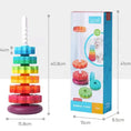 Load image into Gallery viewer, Spinning Wheel Toy Rainbow Tower Spin Tower Stacking Toys for Toddlers
