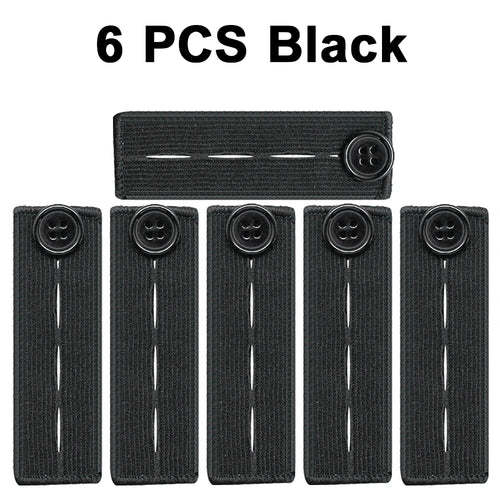 6 PCS/Set Belt Tight Trousers Jeans Waist Extenders For Pants Button