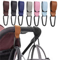 Load image into Gallery viewer, 1/2pcs PU Leather Baby Bag Stroller Hook Pram Rotate 360 Degree
